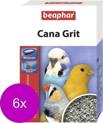 Beaphar Cana Parelgrit - Vogelsupplement - 6 x 225 g