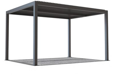 Terrasoverkapping PURPLE LEAF Pergola Met Lamellendak – 0-90 ° Verstelbaar – Wind en Weerbestendig – Stevig Aluminiumframe