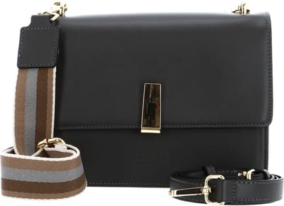 SEIDENFELT MANUFAKTUR Schoudertas Flen Crossbody Bag Anthracite / Gold Donkergrijs