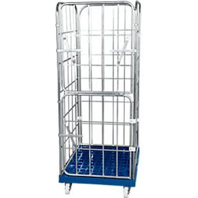 Kunststof rolplaat, 2 zijhekken, 1 achterwand, 2 halve voorwanden, gentiaanblauw RAL5010