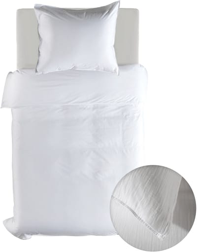 Yellow Dekbedovertrek Suite Guadeloupe - Mousseline Katoen - Blanc de Blanc - 140x200-220 cm - 100% Mousseline Katoen - Eenpersoons