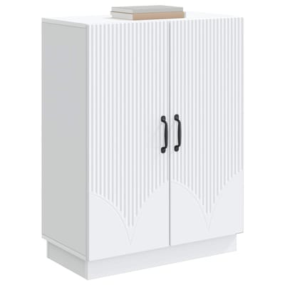 vidaXL - Dressoir - Wit - 66 - x - 34,5 - x - 87 - cm - Bewerkt - hout