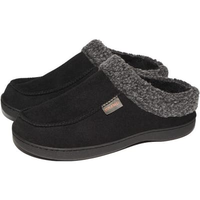 Hiver Chaussures Chaudes Décontractées pour Hommes Mocassins Pantoufles Confortables Loisirs Coton Pantoufles Chaussures Pois Plates Slip-On Mocassins Pantoufles pour Hommes 40-41 noir