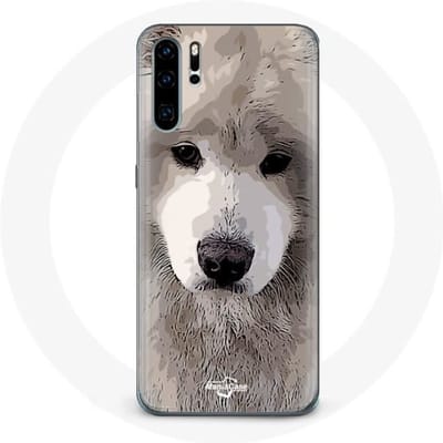 Coque - Huawei - P30 - Souple - Gris - Samoyède gris