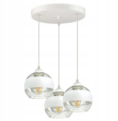 Hanglamp Witte Glazen Bollen E27 - Stijlvol en Modern
