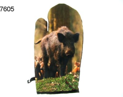 Geharo Ovenwant Wild Zwijn met Biggen – 32 cm – Katoen – Met Ophanglus