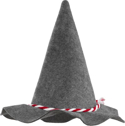 dressforfun - Seppelhoed rood / wit - verkleedkleding kostuum halloween verkleden feestkleding carnavalskleding carnaval feestkledij partykleding - 302845