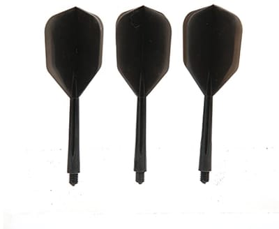 Dartpijlen Set met Geïntegreerde Shaft en Flights 3 Stuks 2BA Standaardvorm Transparant Zwart