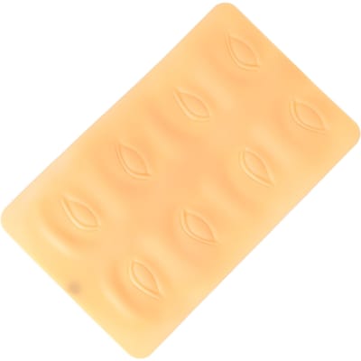 Peau d'entraînement en silicone pour microblading, tatouage, maquillage permanent des sourcils beige