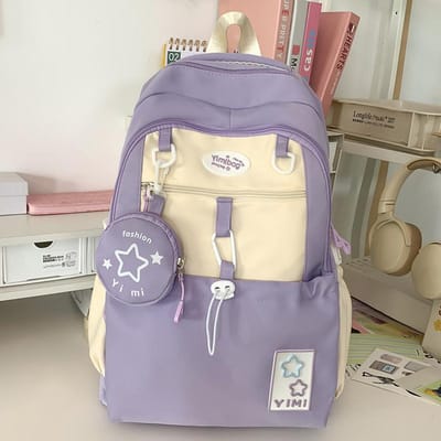 Kinderschooltassen Basisschool Meisjes Middelbare School Middelbare School Studenten Leuke Letter Rugzak gray