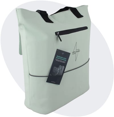 Voltano E-bike City Shopper Enkele Fietstas - Mint Groen - 22 Liter - Laptopvak - 100% Waterdicht