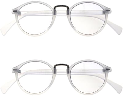 Amazotti Napoli Leesbrillen +1.50 - Leesbrillen op sterkte - Dames & Heren - Stijlvol Matte Look met Transparant Frame - Set van 2