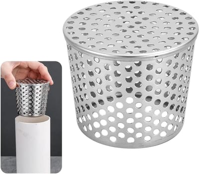 Dakgoot Bladbescherming - Regenpijp Zeef - Verstopping Voorkomen - Montage Zonder Gereedschap - 125 mm - Zilver
