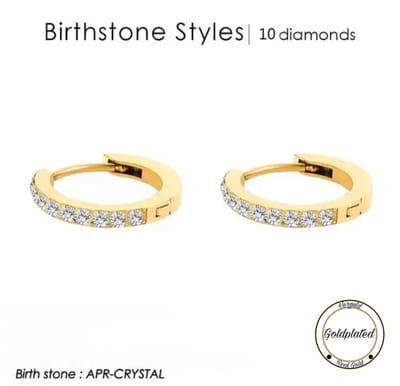 Soraro Birthstone Oorbel | April | Goudkleurig | Oorbel voor Haar | Elegant | Cadeau Voor Haar | Cadeau Voor Vriendin | Verjaardag Cadeau | Moederdag Cadeau | Cadeau Ideeën