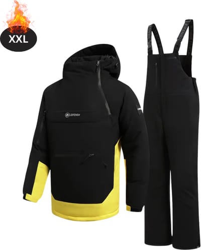 Bovista Skipak - SkiBroek - Skijas - Ski Suit - Wintersport - Heren - 2-Delig - Zwart - Maat XXL