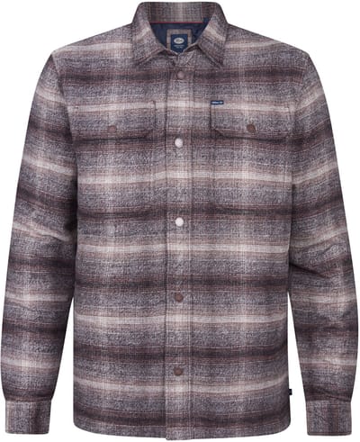 Petrol Industries - Heren Geruit Overshirt Menominee - Bruin - Maat XL