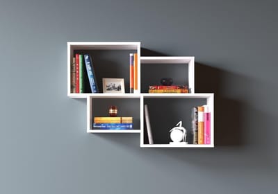 Witte Wandplank voor Boeken en Decoratie, Hangplank voor de Woonkamer met Modern Design en Stijlvolle Afwerking