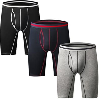 Set van 3 & 4 Lange Boxershorts voor Heren | Katoenen Sportondergoed | Multipack | Diverse Kleuren