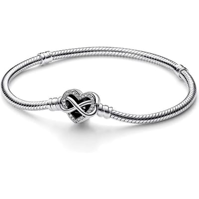 Originele Moments Rose In Bloom Sluiting Slangenketting Armband Fit Europa Bangle 925 Sterling Zilveren Kraal Charm Diy Sieraden 18cm gray