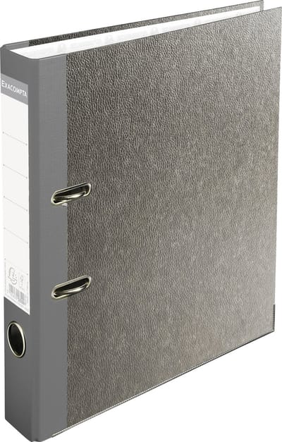 Exacompta 20x Ordner met hefboom Prem'Touch® - rug 50mm - A4 - Grijs-Grijze rug - 53509E