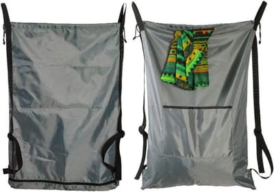 Waszak voor onderweg, Hangende Tas voor Vuile Kleding, Schoudertas voor Was, Grijs, Ideaal voor Reizen en Organisatie