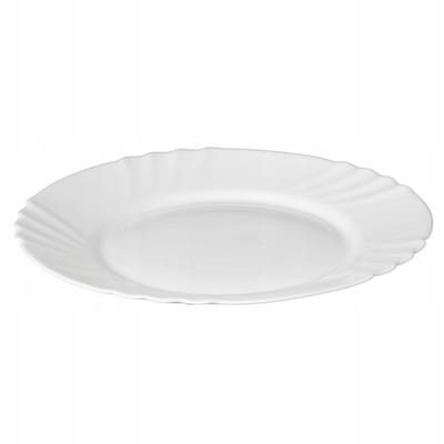 Galicja Bianco Serie - Platte Witte Bord - 25 cm - Snel en Makkelijk Onderhoud - Geschikt voor Magnetron en Vaatwasser