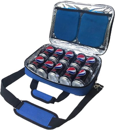 Ultradunne Geïsoleerde Mini Koeler voor Drankjes - Draagbare Koeltas voor Festivals en Picknicks