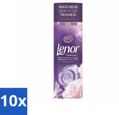 10 x Lenor - Geurbooster - Bloemen Boeket - Non-Stop Frisheid - 19 Wasbeurten - Geurbooster - Bloemige Geur - Wasgeur - Frisheid - Wasmiddel
