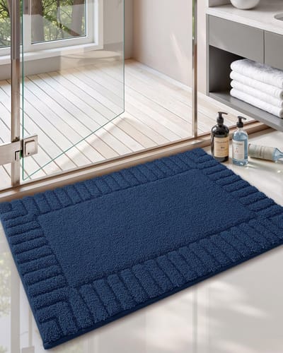 G Standaardgrootte Bad Tapijten Niet-slip Wasbaar- 50x80cm Absorberende Blauw Badkamer Tapijten, Zachte Badmatten Voor Badkamervloer, Douche, Badkuip, Wasgoed