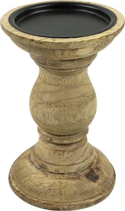 kandelaar rond mango hout 15cm