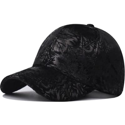 Blad Baseballpet, Bedrukte Eendensnavelpet, Neutrale Outdoor Zon Hoed Adjustable black