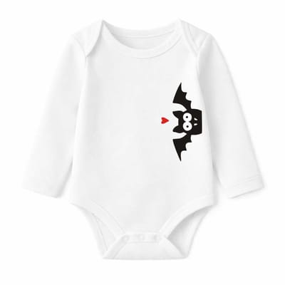 Romper Bat love - wit - lange mouw