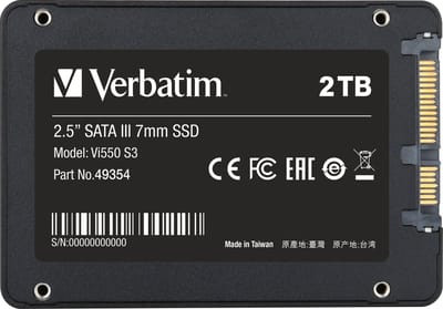 Verbatim VI550 S3 2 TB SSD harde schijf (2.5 inch) SATA 6 Gb/s Retail 49354
