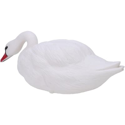 Canard Bâtard Décoration d'Étang en Plastique Simulation Réaliste Oie Flottante Ornement leurre pour Piscine Lac Jardin Terrasse white