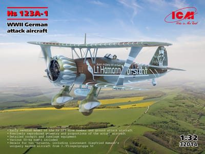 ICM Modelbouwpakket Vliegtuigen - 32014 Henschel Hs 132A-1 - WWII Duitse Aanvalsvliegtuig - Propellervliegtuig Plastic - 1:32 - Modelbouw