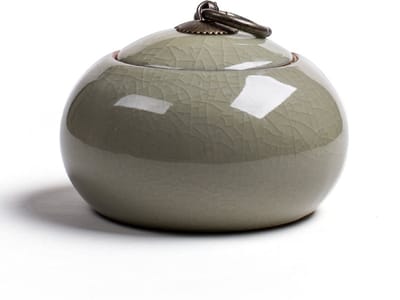 Urn voor Huisdieren –220 ML – Keramiek – Kleine Asurn voor Hond, Kat, Vogel – Dierenurn voor Overleden Huisdieren – 11*8cm-Beige