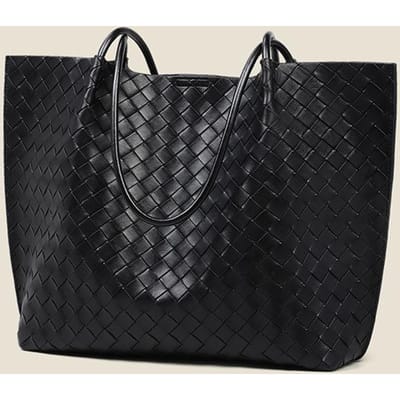 Niche Ontwerp Tote Bag voor Vrouwen met High-end Mode Commuter Armholte Schouder Tas Koeienhuid Tas black
