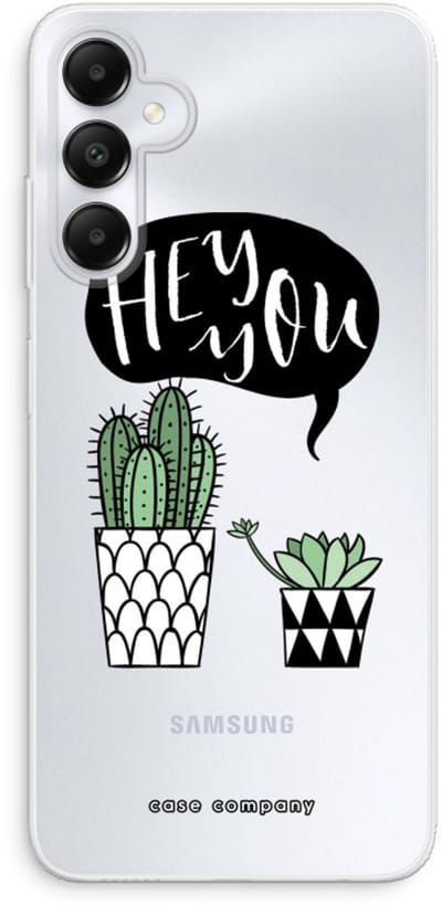 Case Company® - Hoesje geschikt voor Samsung Galaxy A05s hoesje - Hey you cactus - Soft Cover Telefoonhoesje - Bescherming aan alle Kanten en Schermrand