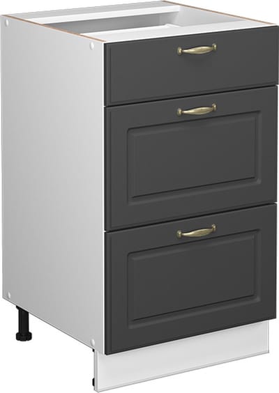 Vicco Fame-Line Badkamerkast – 50 x 82 cm zonder werkblad Antraciet-goud