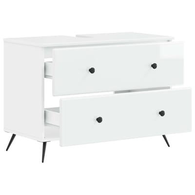 vidaXL - Wastafel - kabinet - voor - de - badkamer - BREDA - Hoogglans - Wit