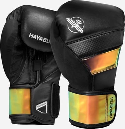 Hayabusa T3 Kick Bokshandschoenen Zwart Iridescent - 16 OZ