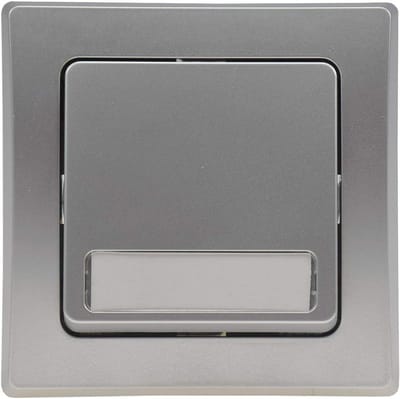 Drukknop Bel - Schakelaar Deur - Deur Openen - Inbouw Zonder Schroeven - 55 x 55 mm - Zilvergrijs