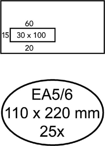 Vensterenvelop EA5/6 VL ZK Wit