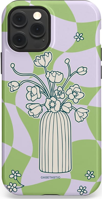 Casetastic Hoesje Geschikt voor Apple iPhone 12/12 Pro Magsafe - Stijlvolle Beschermende Duo-layer Case - Bosje vol groen