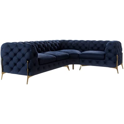 3-zitshoekbank Chelsea rechts velvet | Ropez