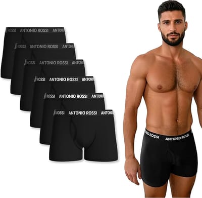 Comfort Boxershort Heren - Met Gulp - Zwart M - 6 Pack - Boxershorts Heren - Lange Pijp