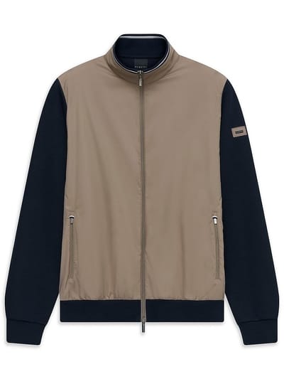 Bugatti Herren Sweatjack met ritssluiting en opstaande kraag