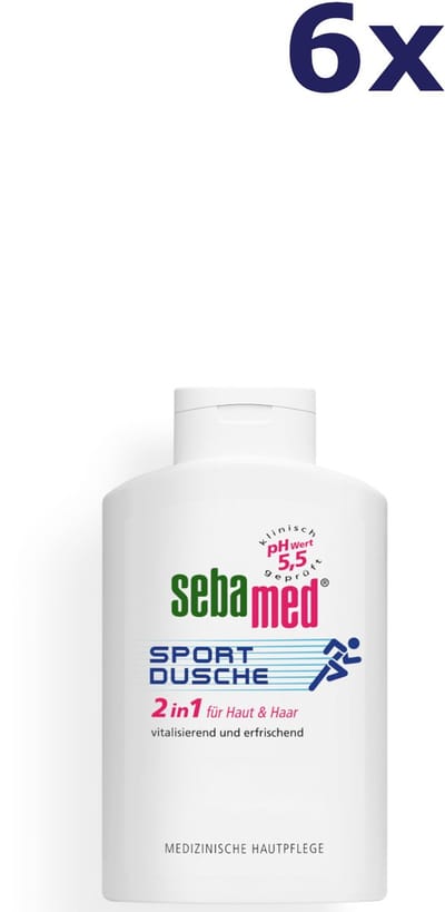 6x Sebamed Sport Douchegel 400 ml
