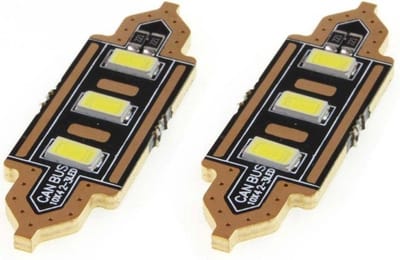 Dome - 3 LED - 5730 - 39mm - Canbus - C5W - 2 stuks (plat)