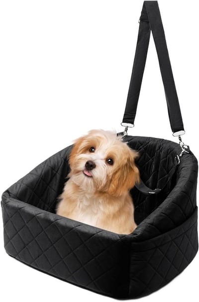 Autostoeltje Huisdieren - Reiskussen Hond - Veilig Reizen - Traagschuim Zittingverhoger - 50 cm - Zwart